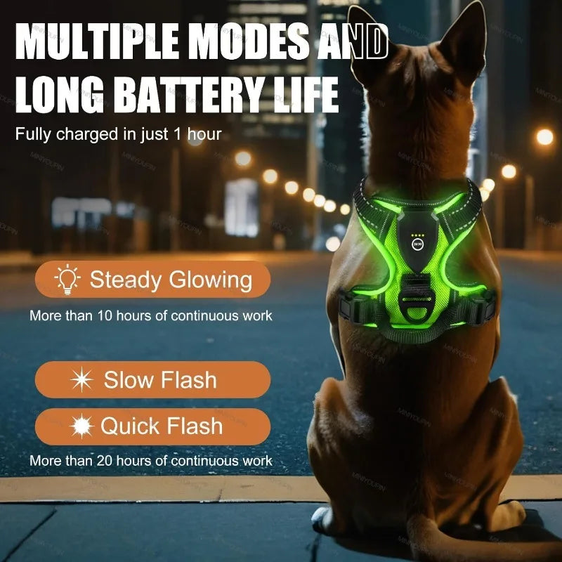 GlowPup Harness-Green